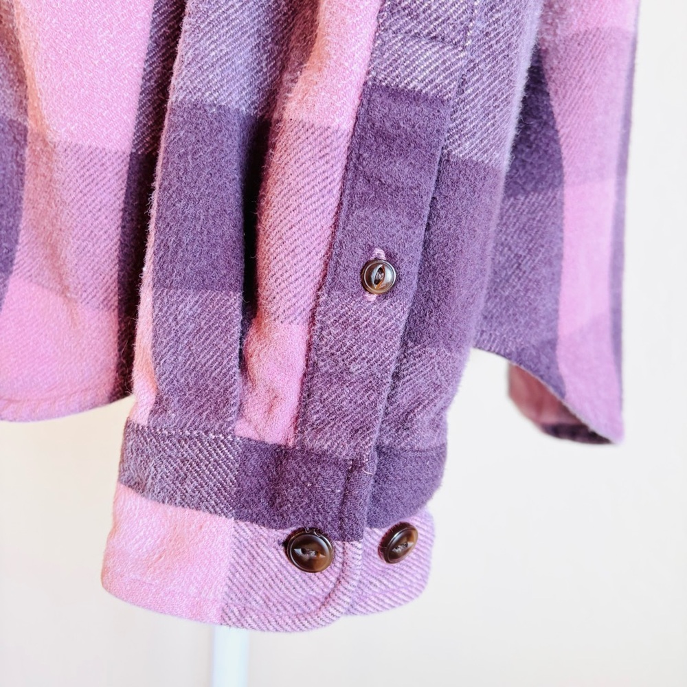 L.L. Bean Pink & Purple Plaid Flannel - Picture 5 of 12